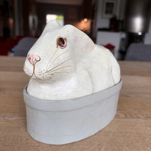 Osterhasen pappmache box deko - osterhasen,