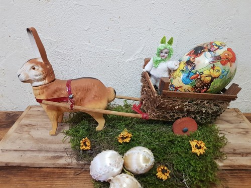 Antikes osterhasen gespann - antikes,