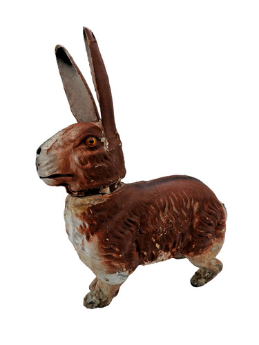 Antik osterhase pappmaché - osterhase,
