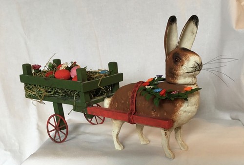 Vintage osterhasen gespann - osterhasen,
